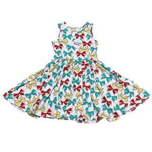 Dot Dot Smile Toddler Girl’s Size 3/4 Bows Print Sleeveless Tank Twirl Dress NWT